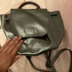 Coach | Bags | Coach Gray Leather Backpack With Minimalist  display picture 2
